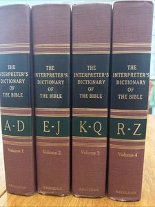 The Interpreter's Dictionary of the Bible Hardcover by Abingdon 4 Volume Set - Foto 1 di 7