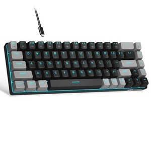 Portable 60% Mechanical Gaming Keyboard, MK-Box LED Backlit Compact 68 Keys M... - Picture 1 of 9