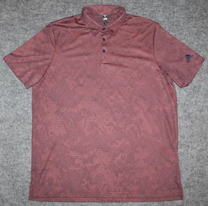 ADIDAS GOLF PRIMEGREEN CAMO S/S POLO H53968 Performance Coral sz XL Polo Shirt - Picture 1 of 6