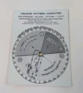 1986 Aviation Navigation Jeppesen Holding Pattern Computer (Right - Left) - Picture 1 of 3