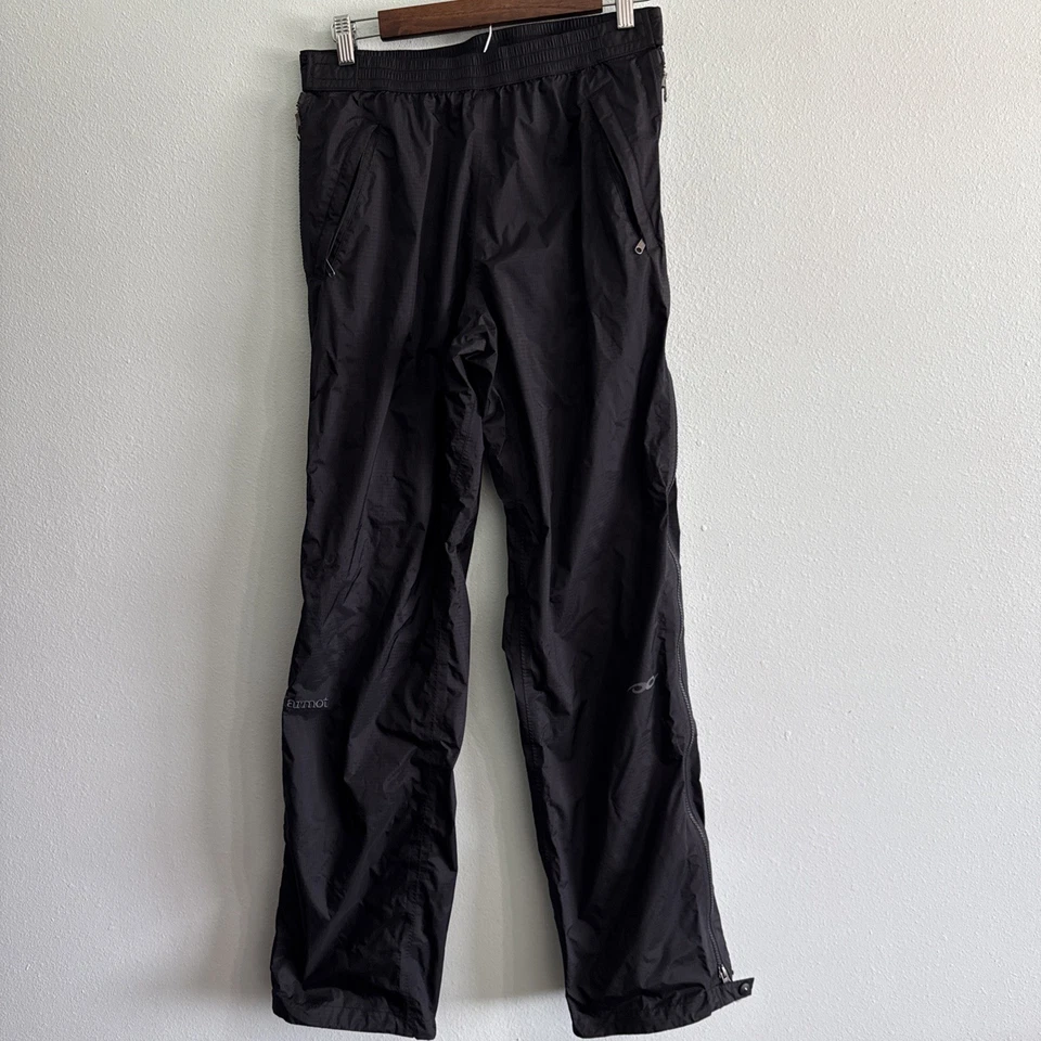 Marmot Pants Mens Medium Long PreCip Eco Full Zip Rain Waterproof Nylon Black - Image 1 of 4