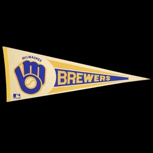 Vintage Milwaukee Brewers MLB Felt Pennant 30" Full Size Licensed PLEASE READ - Picture 1 of 17