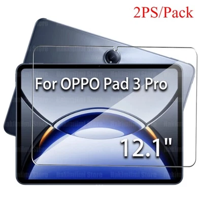 Protector de pantalla con cubierta de película de vidrio templado 2 piezas para OPPO Pad 3 Pro (12,1 pulgadas) Foto 1 de 4