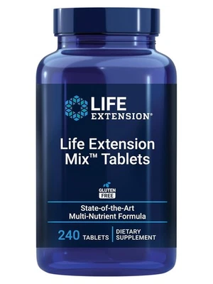 LIFE EXTENSION MIX™ TABLETS Mineralien/Vitamine 240 Tabletten SUPER PREIS