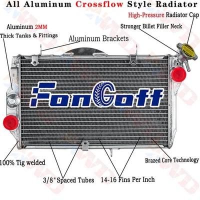 Aluminum Radiator For Honda CBR 1100 CBR1100XX Blackbird Fuel Injected 1997-2003 Foto 1 de 4