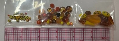 Cuentas sueltas de plástico amarillo naranja de murano de vidrio para hacer joyas de 2 mm - 11 mm Foto 1 de 4