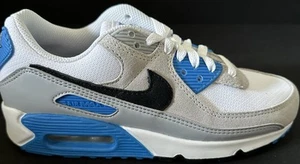 Nike Air Max 90 Shoes White Photo Blue Platinum Men Sz 6 New Rare FN6958-102 - Picture 1 of 5