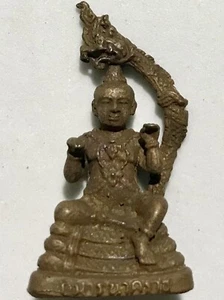 ÁNGEL GUARDIÁN HUMANO/PEQUEÑO NAGA PHRA LP RARO ANTIGUO AMULETO DE BUDA TAILANDÉS MAGIA #75 - Imagen 1 de 4