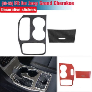 Fits Jeep Grand Cherokee 2016-18 Real Carbon Fiber Gear Shift Panel Cover Trim - Bild 1 von 7