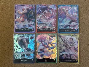 one piece card game Foil holo L card 6 set anime card - Picture 1 of 1
