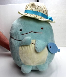 NWT San-X Sumikko Gurashi 2141 Tokage Hat and Fish Pouch Push 14" - Picture 1 of 6