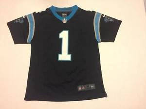 Nike NFL Carolina Panthers Cam Newton Jersey Black Youth Medium - Picture 1 of 12