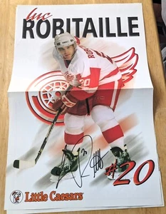 Luc Robitaille Detroit Red Wings- Signed Picture (Game Day Insert poster) - Picture 1 of 1