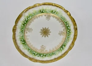 Vintage Limoges France LRL Lily of the Valley flower shallow bowl gold trim 8.5" - Picture 1 of 6