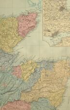 1891 ANTIQUE MAP SCOTLAND NORTH EAST ABERDEEN DUNDEE ENVIRONS CAITHNESS 