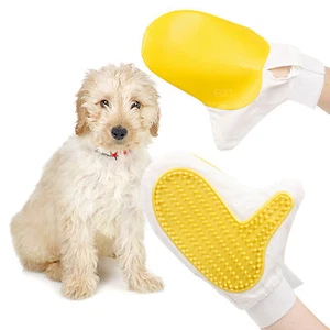Cat Dog Pet Grooming Mitt Hair Massage Brush Glove Cleaning Ergonomic Hygiene - Picture 1 of 5