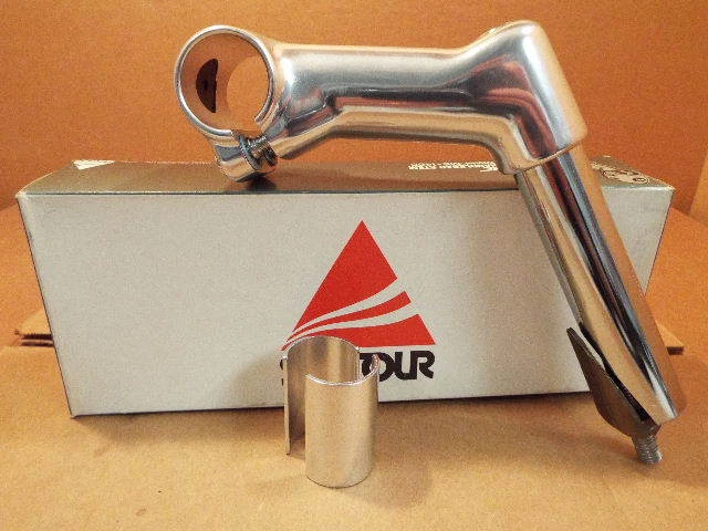 Nuevo-Antiguo-Stock Suntour XC Vástago de Pluma de Plata con Abrazadera de 25,4 mm (85 mm) Foto 1 de 1