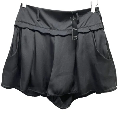 Pantalones Cortos Bebe Cintura Alta Vieira Negros Fluidos Para Mujer Talla 6 Nuevos con Etiquetas  Foto 1 de 4