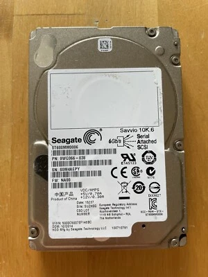 Seagate ST600MM0006 600GB 10K 6Gb/s 64MB Cache SAS 2.5" HDD 9WG066 Hard Drive - Immagine 1 di 3