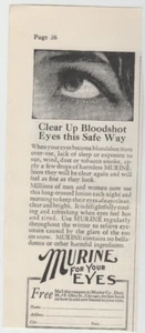 1927 Murine For Your Eyes Vintage Print Ad 20s Clear Up Bloodshot the Safe Way - Bild 1 von 1