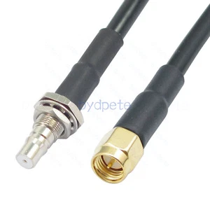 QMA Female to SMA Male RG58 RG58U Shield Braid Coaxail RF Cable Kable 50ohms Lot - Picture 1 of 10