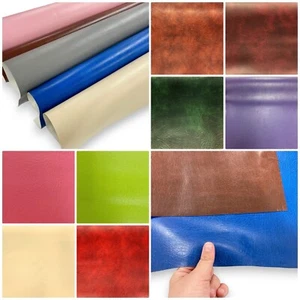 Leather Look Fabric Upholstery Flame Retardant Vinyl Faux PVC Leatherette - Picture 1 of 22