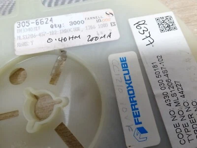 50 1206 ferrite bead inductor MLS1206-4S7-102 - Image 1 of 2