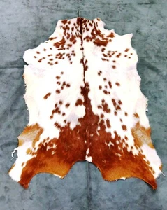 Dual Color Goat Hide, Real Leather Fur, Nordic Summer Coat, Animal Skin Pelt - Picture 1 of 7