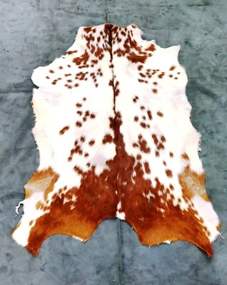 Dual Color Goat Hide, Real Leather Fur, Nordic Summer Coat, Animal Skin Pelt - Image 1 of 4