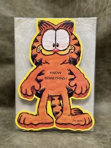 TARJETA DE FELICITACIÓN GIBSON BY HARTON JIM DAVIS “KNOW ALGO” GARFIELD [ANTIGUO STOCK]  - Imagen 1 de 3