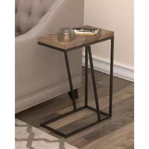 Coaster Home Furnishings Accent Table 10"Wx25"H Rectangle Wood Steel in Brown - Picture 1 of 7