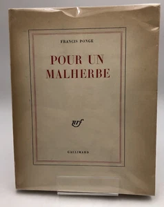 Ponge (Francis) - Pour un Malherbe.Première édition.(Service de Presse) - 1965  - Imagen 1 de 11
