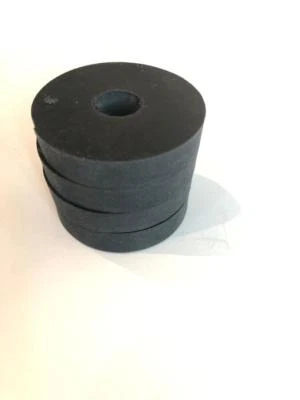 Neoprene Rubber Washer Spacer 2" OD x 3/8" ID x 1/2" thick 4 Pack