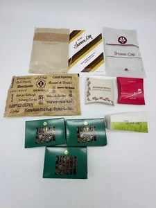 Lot of 10 Vintage Hotel Reusable Shower Caps Whyndahm, Hilton, Holiday Inn - Picture 1 of 3