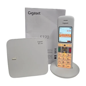 Gigaset E370 DECT Telefon bezprzewodowy z Base Box 100 ZESTAW bez baterii - sprawdzony✅ - Zdjęcie 1 z 4