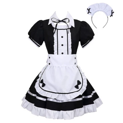 女士洛丽塔法国围裙女仆花式礼服制服动漫角色扮演服装 — 第 1/4 张图片