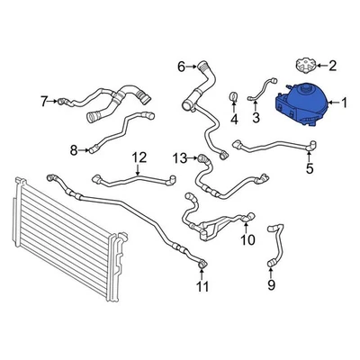 For BMW 228i xDrive 2015-2016 BMW 17137642158 Engine Coolant Reservoir Foto 1 de 4