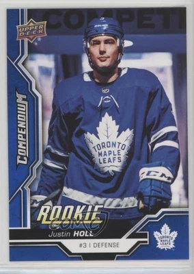 2018-19 Upper Deck Compendium Rookies Blue Justin Holl #437 Rookie RC - Image 1 of 2