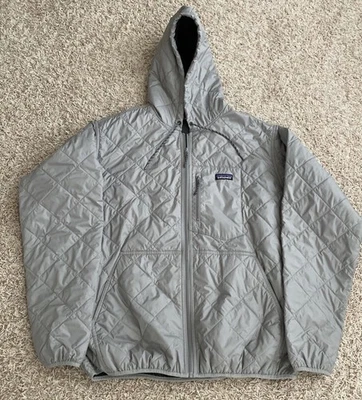 Chaqueta Bomber Patagonia Diamante Acolchada con Capucha Gris Talla XXL Foto 1 de 4