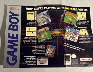 Nintendo Game Boy Now You're Playing With Portable Power Poster DMG-USA-1 - Picture 1 of 4