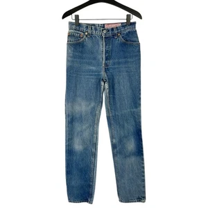 Vintage 80s Levi’s 501 Button Fly High Rise Tapered Leg Jeans Made in USA 11 - Picture 1 of 5