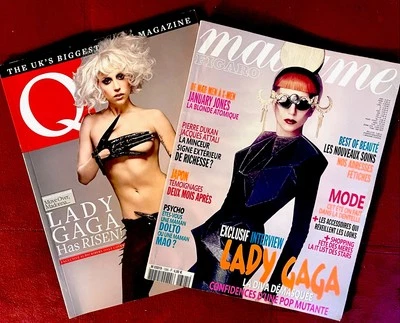 ⭐️LADY GAGA⭐️ Madame Figaro 2011 [France] & Q Magazine 2010 [UK]  ➡️ RARE‼️ - Image 1 of 3