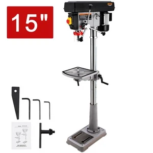 15" Floor Drill Press 7.5 Amp 120V 288-3084 RPM Variable Speed Bench Drill Press - Picture 1 of 8