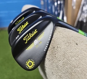VOKEY 2009 SPIN MILL BLACK NITRIDE 3 WEDGE SET 50-54-58 SPINE ALIGNED BLACK S300 - Picture 1 of 10