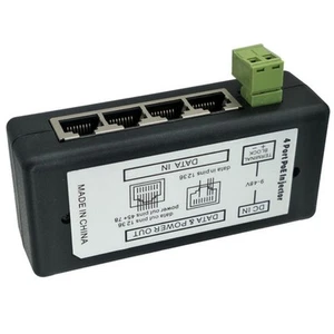 4-Port-POE-Injektor für CCTV-ÜBerwachungs-IP-Kameras Über Ethernet-Adapter6208 - Afbeelding 1 van 8