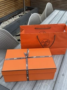 100% Authentic HERMES Empty BOX and paper bag Brand New π π - Picture 1 of 12