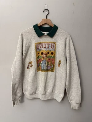 Sudadera De Colección Mary Engelbreit Fe Cita Bíblica Cuello Cristiano L Foto 1 de 4