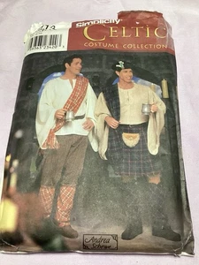 Simplicity #8913 Celtic Costume Kilt Sporran Pants, Spats, Skirt Sz L, XL UNCUT - Picture 1 of 6