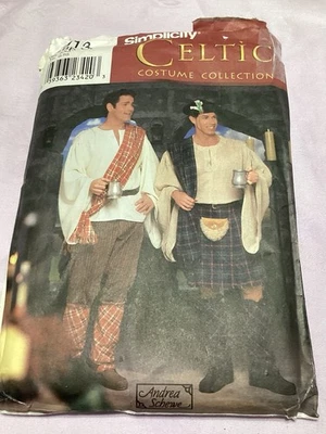 Simplicity #8913 Celtic Costume Kilt Sporran Pants, Spats, Skirt Sz L, XL UNCUT - Image 1 of 4