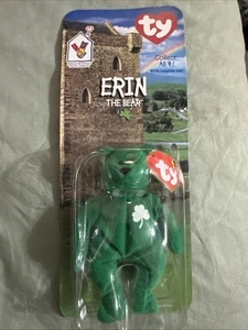 Erin The Bear-1996 McDonalds Ty Beanie Baby con rari errori 1993, OakBrook - Foto 1 di 7